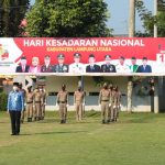 Pemkab Lampura bersama Unsur TNI dan Polri menggelar Upacara Hari Kesadaran Nasional