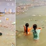 Viral, Wisatawan Pantai Pasir Putih Lampung Selatan Mandi Bersama Sampah, tak Seindah Promosinya